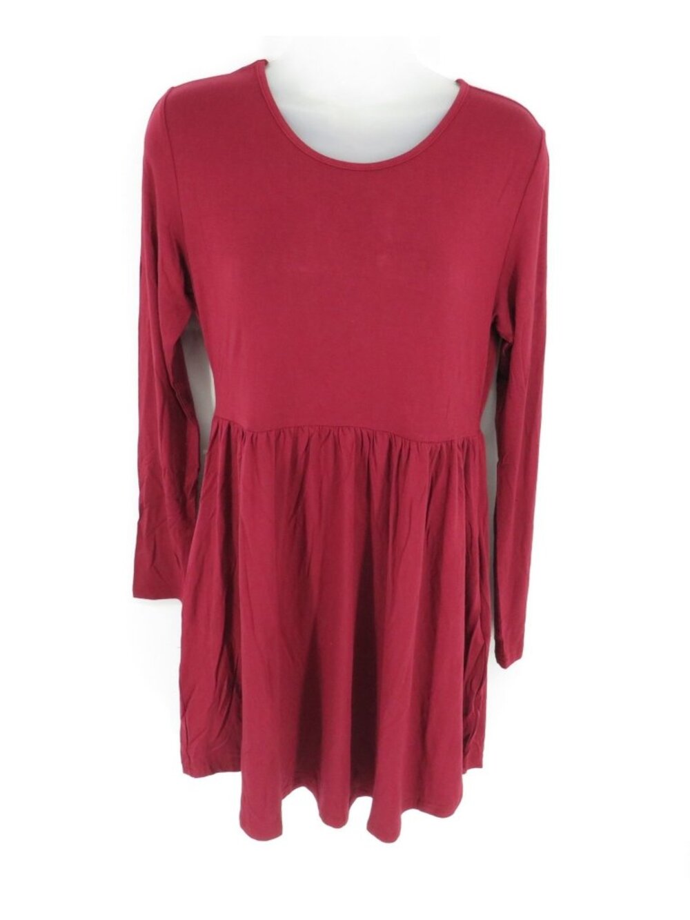 Longyuan Womens Medium Red Long Sleeve Tunic Dress NWT